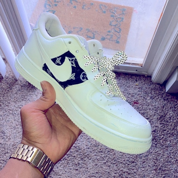 Nike | Shoes | Real White Louis Vuitton Monogram Custom Af | Poshmark